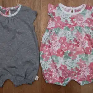 Burt's Bees Baby Girl 2 Piece Bubble Romper Set...