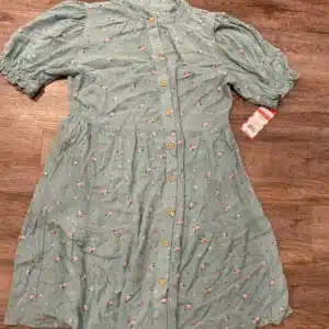 Girls Ocean Green Floral Dress