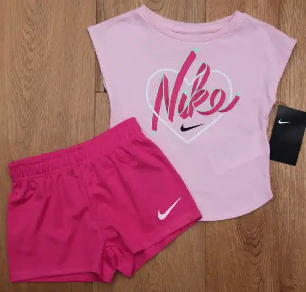 Nike Toddler Girl T-Shirt & Mesh Shorts