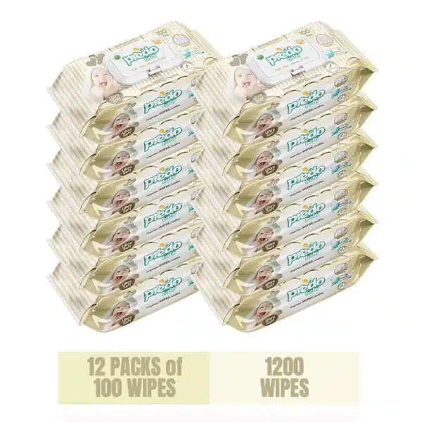 Predo Baby Wipes, 12 Packs, 1200 Wipes..