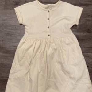 Girls Short Sleeve Dress Ivory